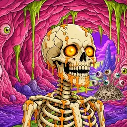 Oozlings #4804, Skull · Flesh Cave