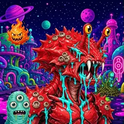 Oozlings #4805, Crab · Neon City