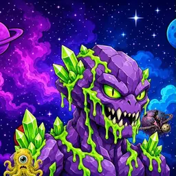 Oozlings #4806, Crystal Rock · Void Nebula