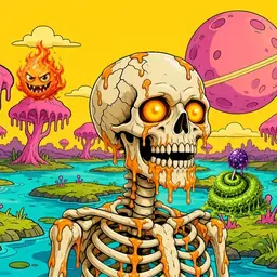 Oozlings #4809, Skull · Turquoise Swamp