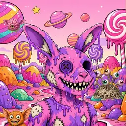 Oozlings #482, Zombie Bunny · Candy Planet