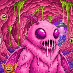 Oozlings #4820, Mutant Moth · Flesh Cave
