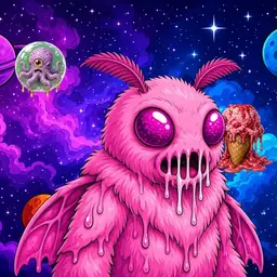 Oozlings #4821, Mutant Moth · Void Nebula