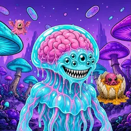 Oozlings #4825, Jellyfish Brain · Fungus Forest
