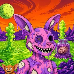 Oozlings #4828, Zombie Bunny · Acid Lake