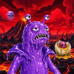 Oozlings #4830, Slug · Lava Fields