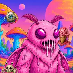 Oozlings #4849, Mutant Moth · Mushroom Desert