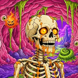 Oozlings #4853, Skull · Flesh Cave