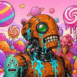 Oozlings #4867, Rusty Robot · Candy Planet