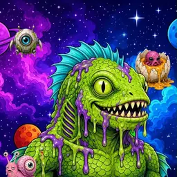 Oozlings #4869, Swamp Fish · Void Nebula
