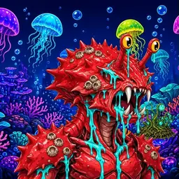 Oozlings #4872, Crab · Glow Reef