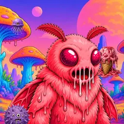Oozlings #4873, Mutated Mutant Moth · Mushroom Desert