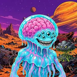 Oozlings #4875, Jellyfish Brain · Ship Junkyard