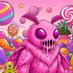 Oozlings #4877, Mutant Moth · Candy Planet