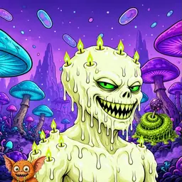 Oozlings #488, Mutated Candle Wax · Fungus Forest