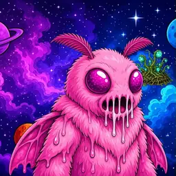 Oozlings #4881, Mutant Moth · Void Nebula