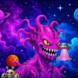 Oozlings #4887, Squid · Void Nebula