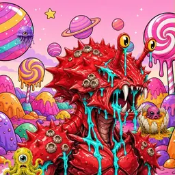 Oozlings #4888, Crab · Candy Planet