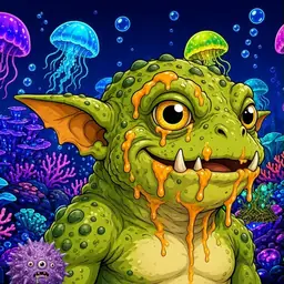Oozlings #4897, Toad Goblin · Glow Reef