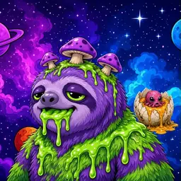 Oozlings #4901, Slime Sloth · Void Nebula