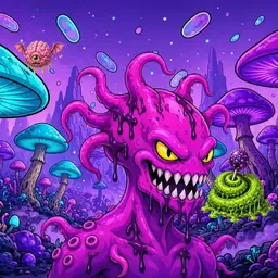 Oozlings #4902, Squid · Fungus Forest