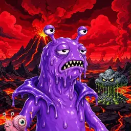 Oozlings #4907, Slug · Lava Fields