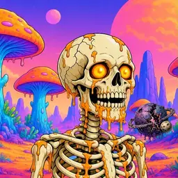 Oozlings #4908, Skull · Mushroom Desert