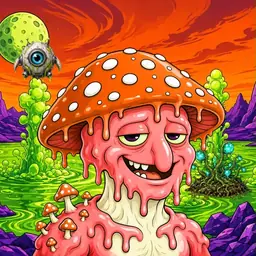 Oozlings #4913, Mutated Mushroom Head · Acid Lake