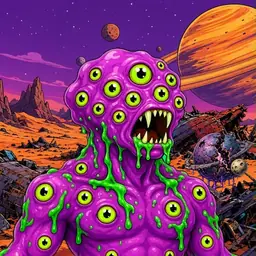 Oozlings #4915, Mutated Eyeball Cluster · Ship Junkyard