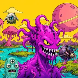 Oozlings #4920, Squid · Turquoise Swamp