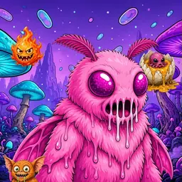 Oozlings #4924, Mutant Moth · Fungus Forest