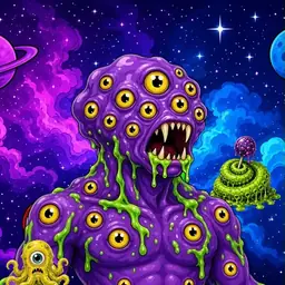 Oozlings #4926, Eyeball Cluster · Void Nebula