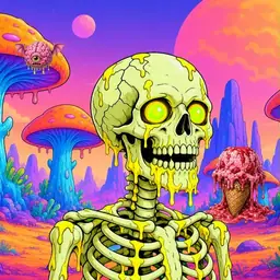Oozlings #4937, Mutated Skull · Mushroom Desert