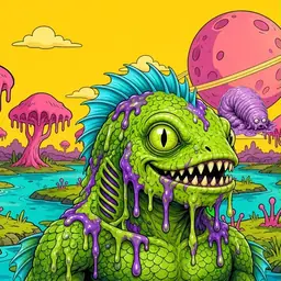 Oozlings #4940, Swamp Fish · Turquoise Swamp