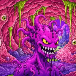 Oozlings #4942, Squid · Flesh Cave