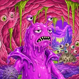 Oozlings #4943, Mutated Slug · Flesh Cave