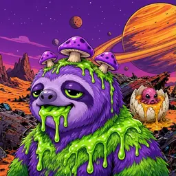 Oozlings #4952, Slime Sloth · Ship Junkyard