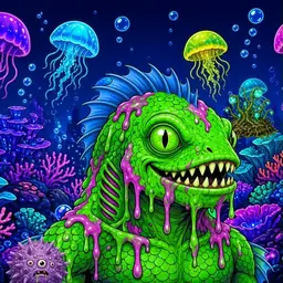 Oozlings #4958, Mutated Swamp Fish · Glow Reef