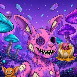 Oozlings #4959, Zombie Bunny · Fungus Forest