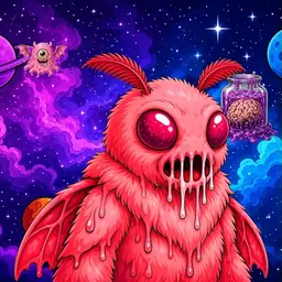 Oozlings #4963, Mutated Mutant Moth · Void Nebula