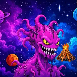 Oozlings #4972, Squid · Void Nebula