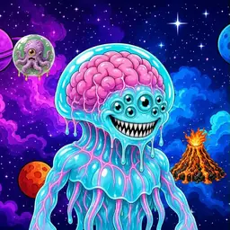 Oozlings #4975, Jellyfish Brain · Void Nebula