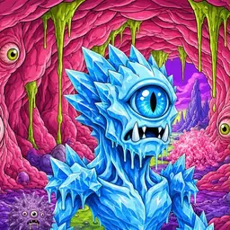 Oozlings #4978, Ice Cyclops · Flesh Cave