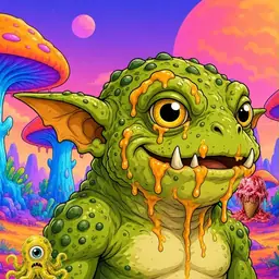 Oozlings #4979, Toad Goblin · Mushroom Desert