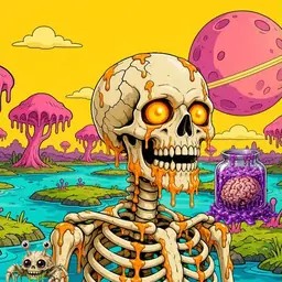 Oozlings #4983, Skull · Turquoise Swamp