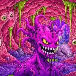 Oozlings #4984, Squid · Flesh Cave
