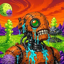 Oozlings #4985, Rusty Robot · Acid Lake