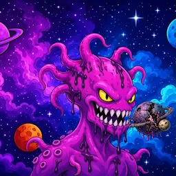 Oozlings #4988, Squid · Void Nebula