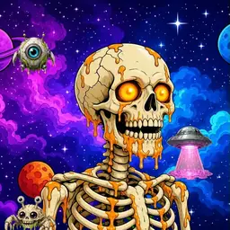Oozlings #4997, Skull · Void Nebula