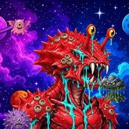 Oozlings #5004, Crab · Void Nebula